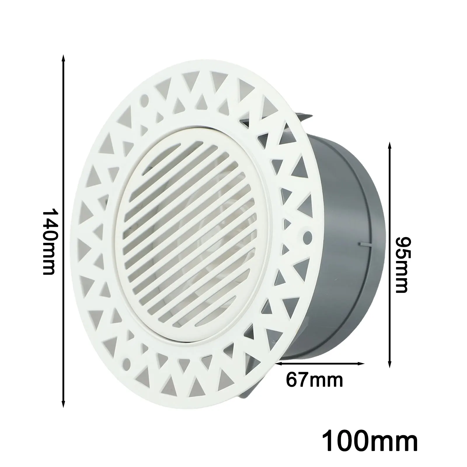 75mm/100mm Round Air Vent Wall Extractor Grille Air Circulation Vents Cover Round Ducting Ventilation Cover