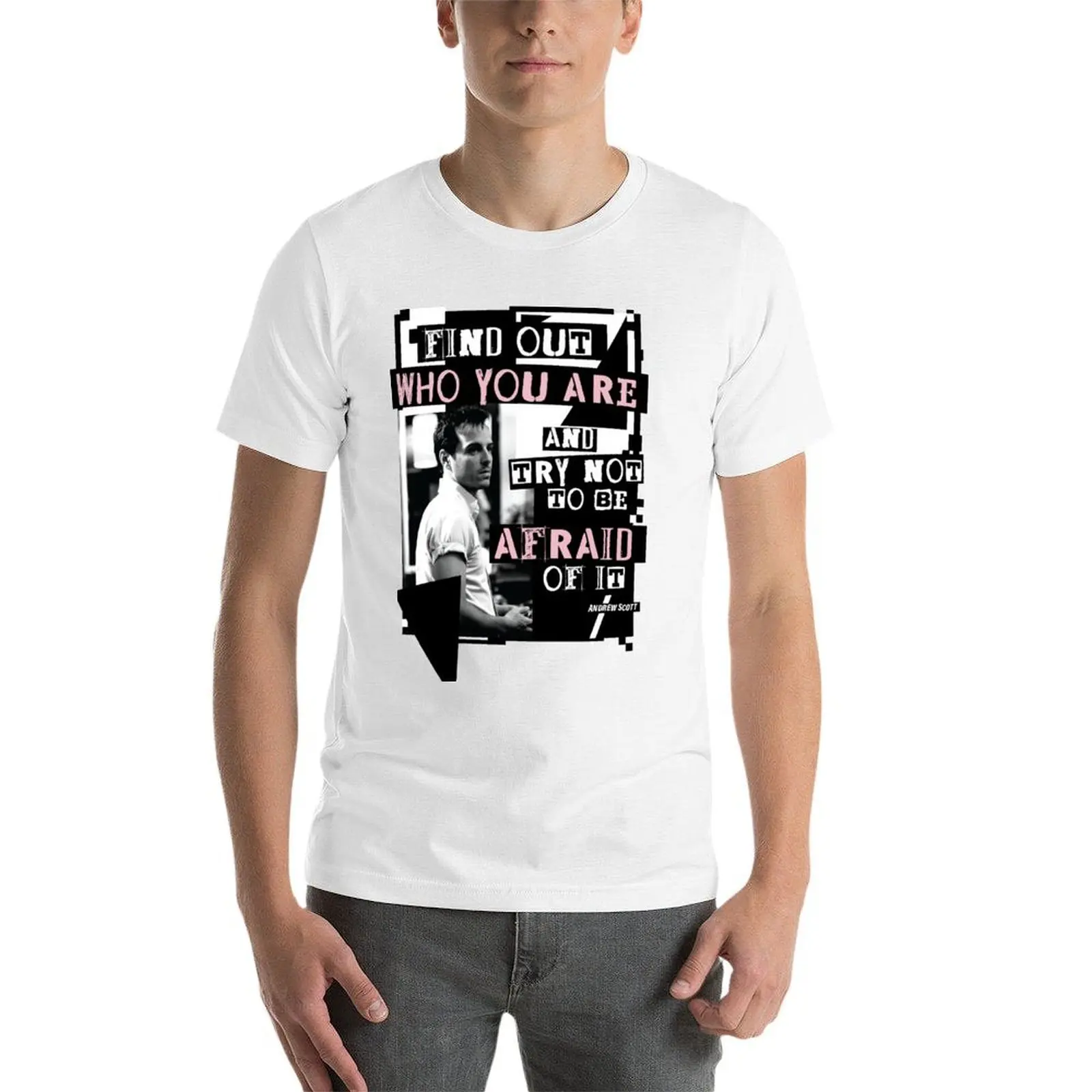 ابحث عن تي شيرت من أنت تي شيرت للرجال من القطن تي شيرت رجالي من القطن #4