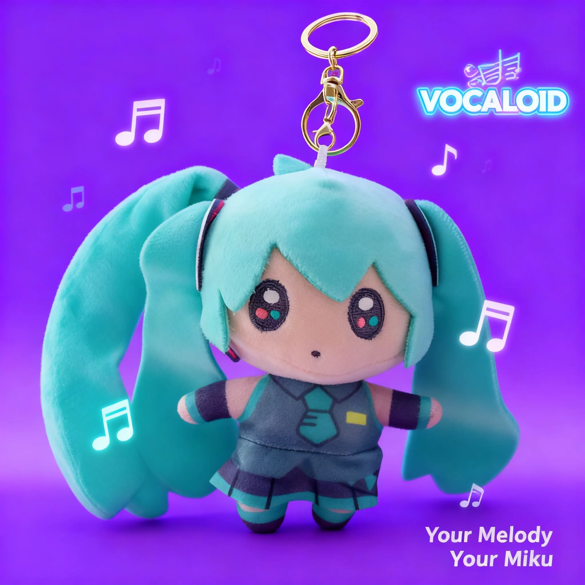 

Hatsune Miku Plush Keychain Anime Cute Strap Cartoon Stuffed Doll Character Charm Toy Bag Accessory Mascot Keyring