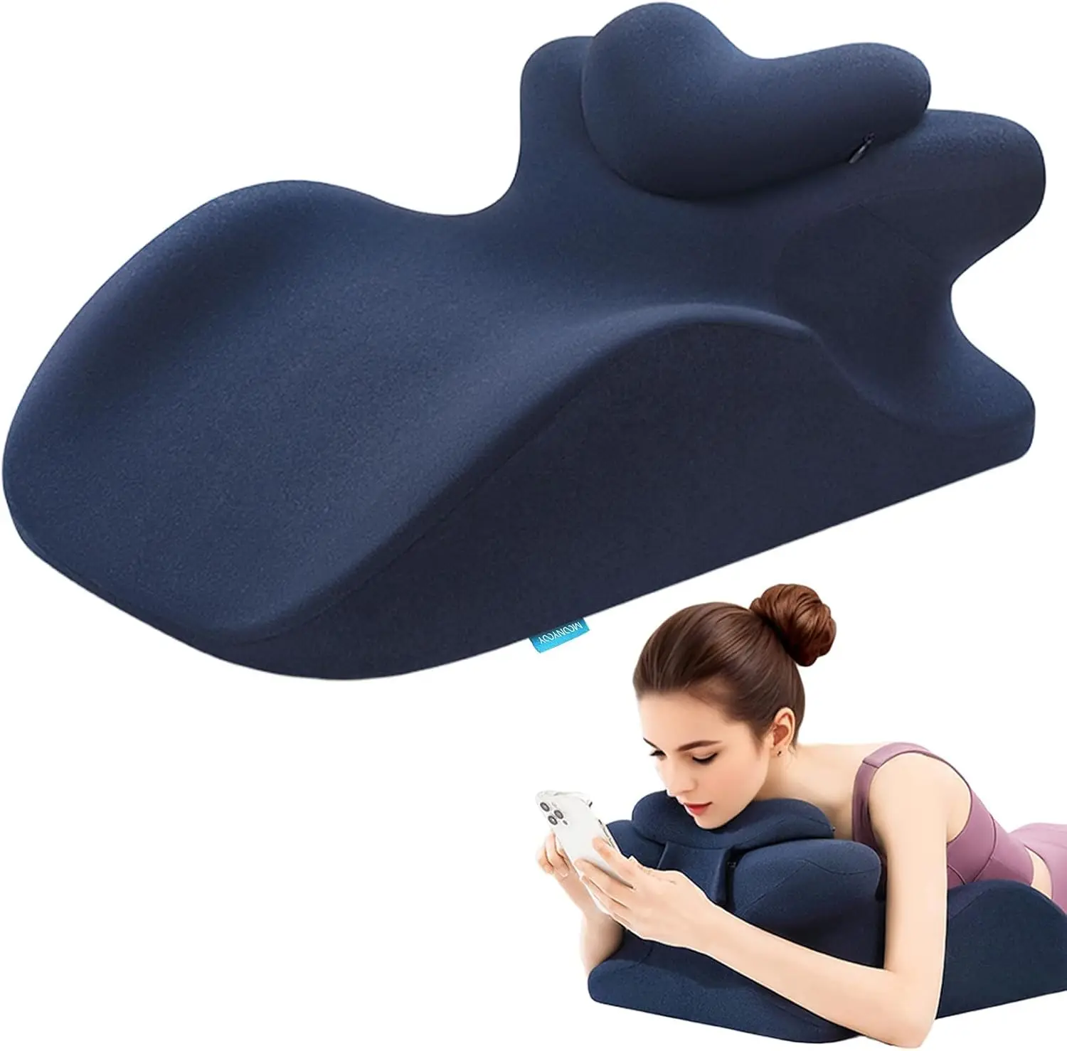 

Memory Foam Wedge Pillow for Sleeping with Ergonomic Support, 27° Angle for Back Pain Relief and Reading