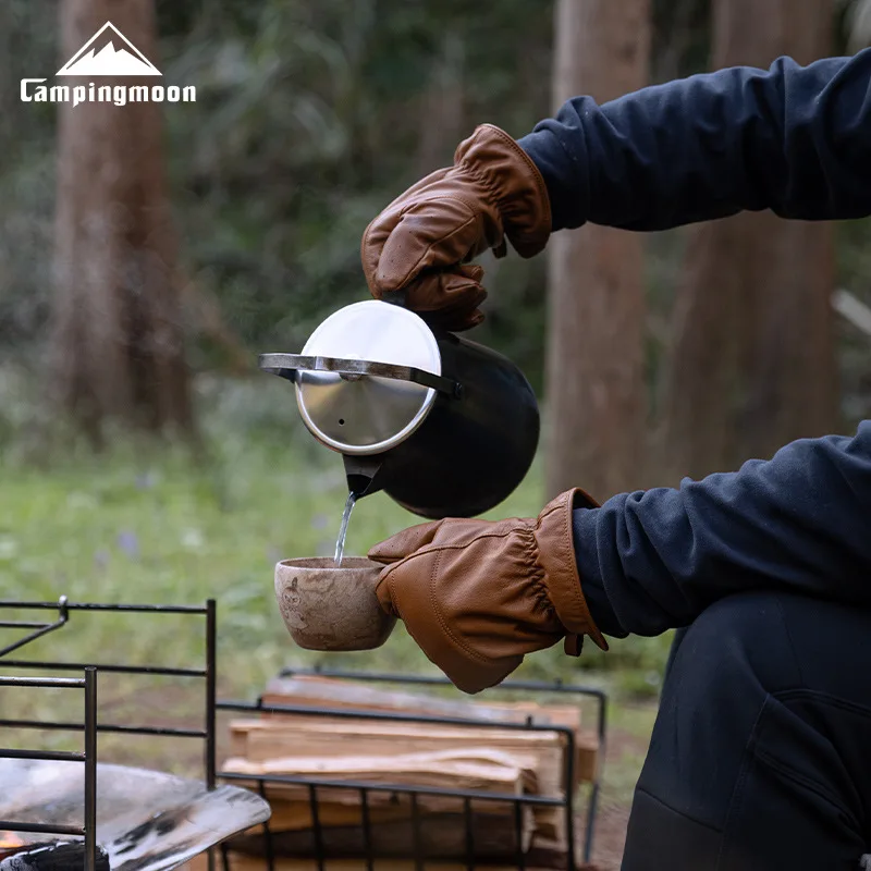

Рабочие перчатки CAMPINGMOON Q27 из натуральной воловьей кожи с флисовой подкладкой, теплые, термостойкие, для кемпинга и работы с горячими предметами