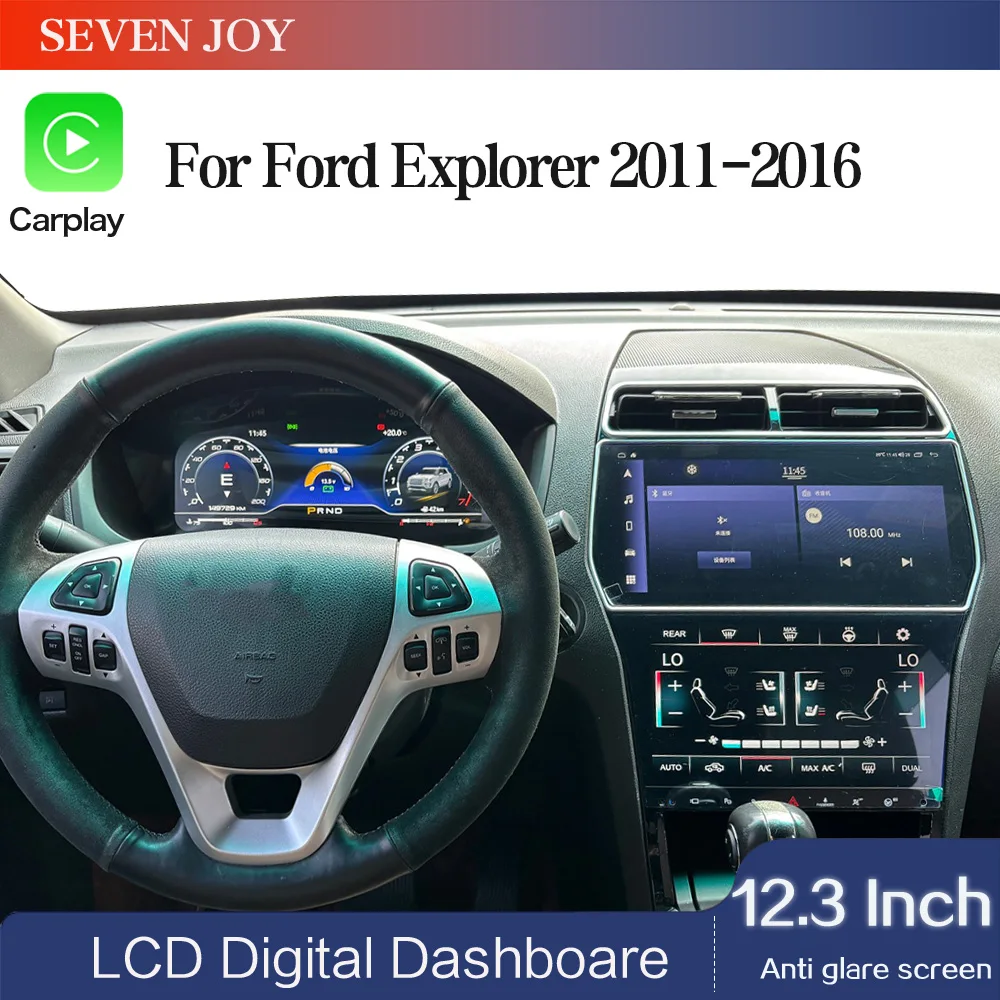 

12.3-inch For Ford Explorer 2011-2016 digital instrument cluster odometer tachometer instrument cluster IOS support Carplay