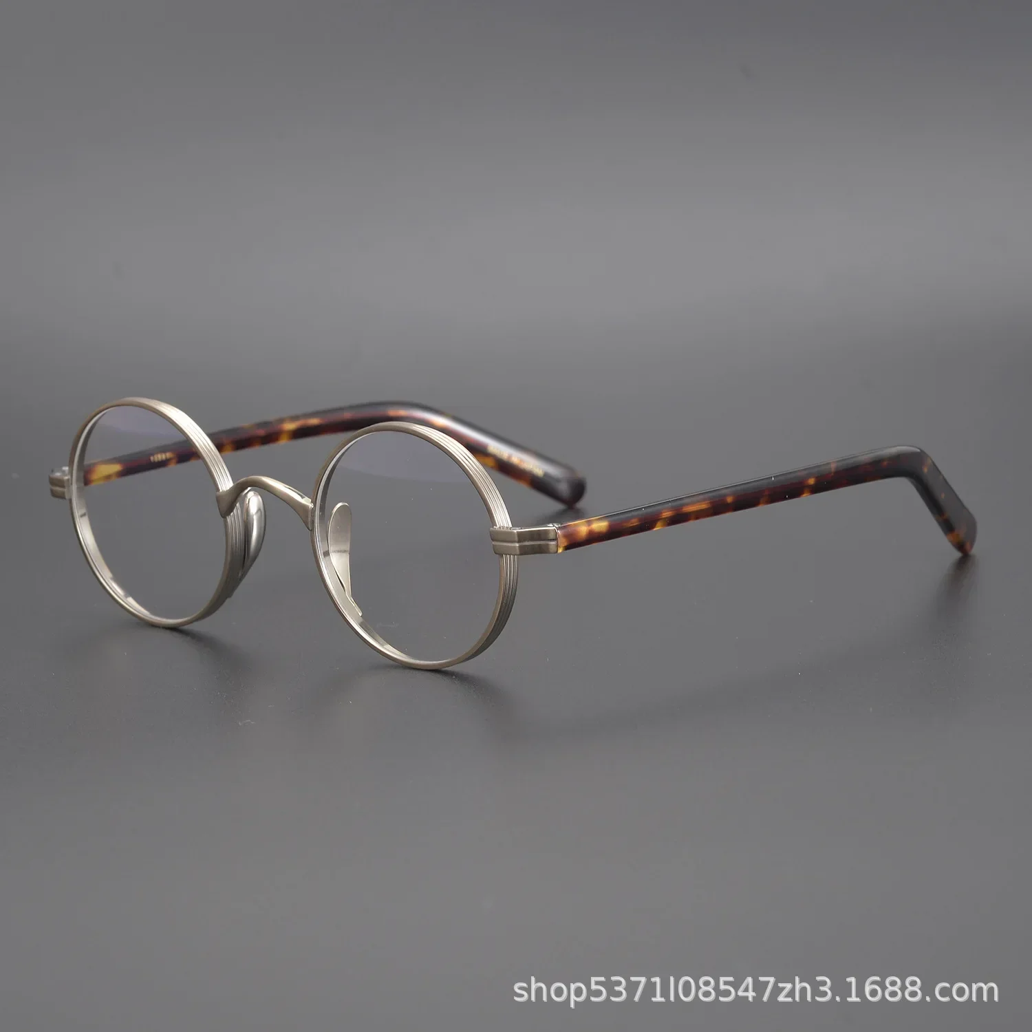 frame retro glasses ultra-light size face can be equipped with pure titanium men and women thin myopia anti-blue light