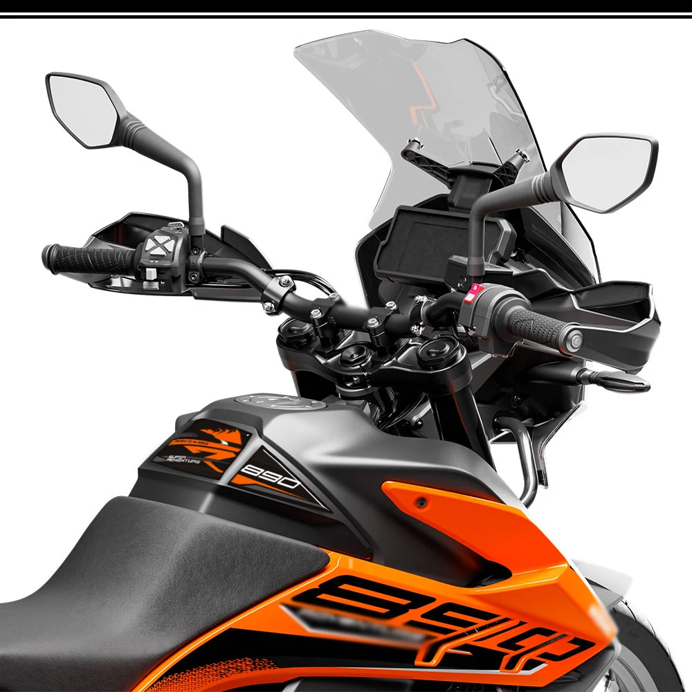 For KTM 890 Adventure ADV Protector Tank Pad Side Grips Gas Fuel Oil Kit Knee Handguard Handshield 3D Stickers Decals 2019-2025