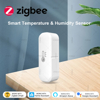 Smart ZigBee Temperature And Humidity Sensor App Monitoring Indoor Mini Hygrometer Thermometer Works With Alexa Home Assistant