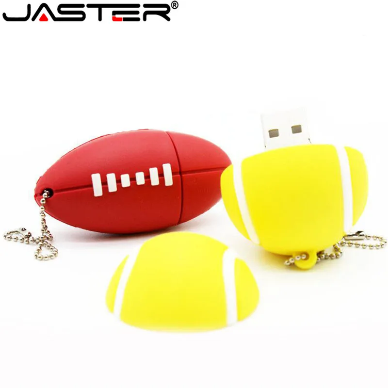 JASTER USB flash drive Rugby USB 2.0 Basketball Pen drive Tênis Memory stick Esportes bola 8GB 16GB 32GB 64GB USB stisk dom