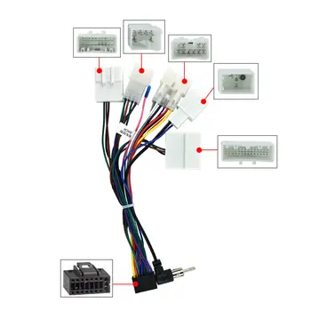 Adaptér pro rádio s Androidem, příslušenství pro TOYOTA Corolla Highilander VIOS YARIS RAV4, konektor kabelového svazku pro navigační rádio 10 nejlepší prodej Kabeláž rádia Toyota - №2