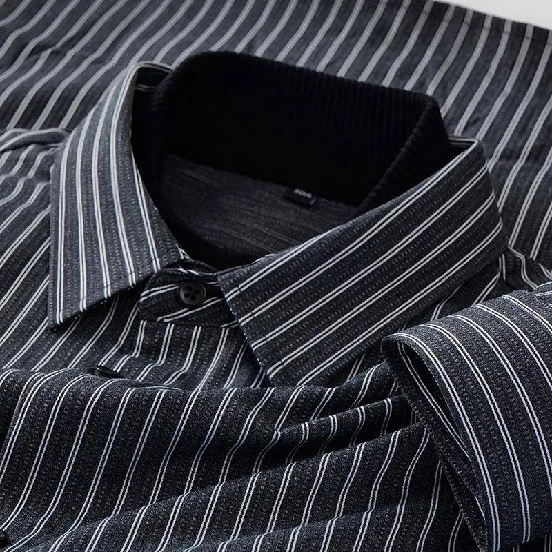 

Spring Autumn Long Sleeve Fake Two-Piece Shirt Striped Collar Commute Simple Business Women's Fashion City Standard Fit