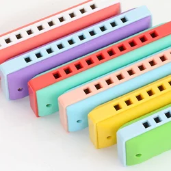 10 Holes Harmonica Mouth Organ C Tune Puzzle Musical Instrument Plastic Colorful Beginner Children Gift 2022 Hot Sale