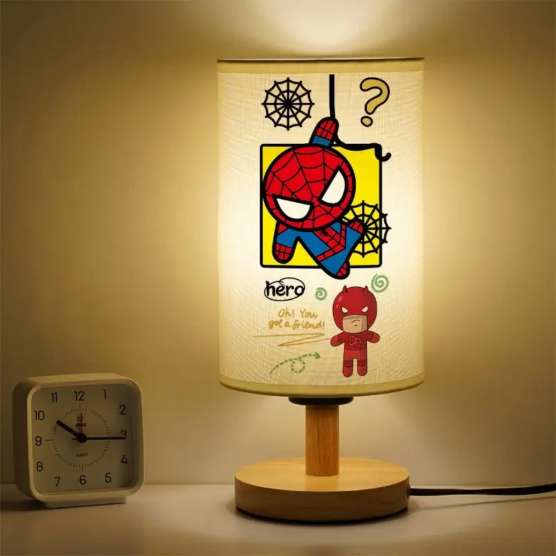 

Marvel Anime Spider Man Iron Man Cartoon Cute Student Nightlight Bedside Light Trend LED Light good-looking Christmas Gift