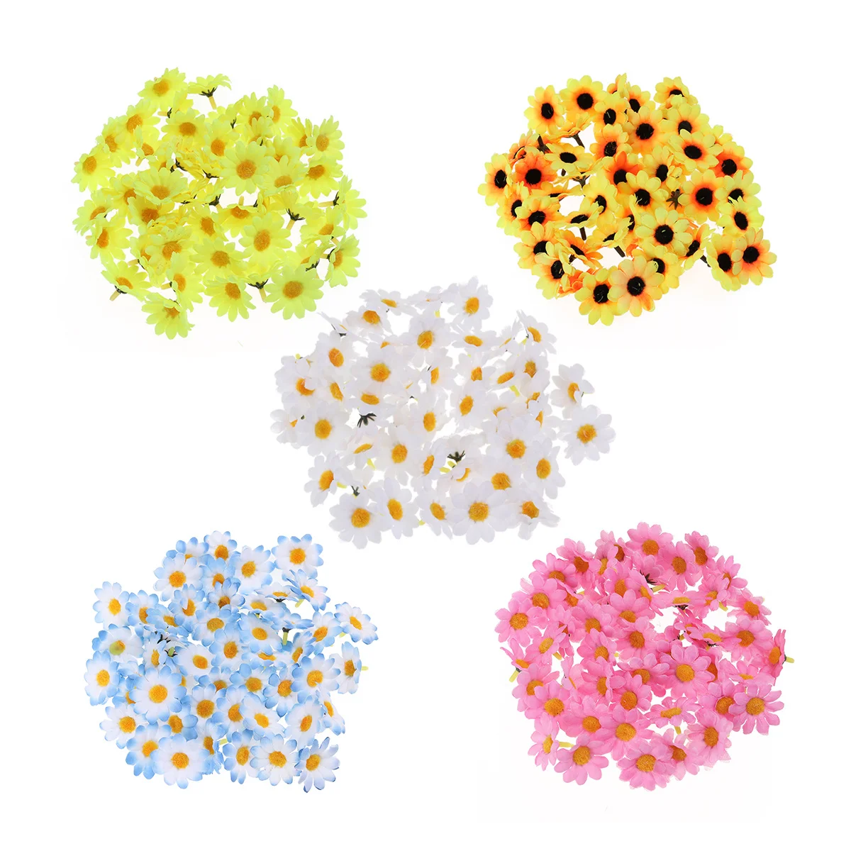 

500pcs Artificial Heads For Wedding Party Home Office Decoration Simulation Gerbera Simulation Gerbera Daisy Heads