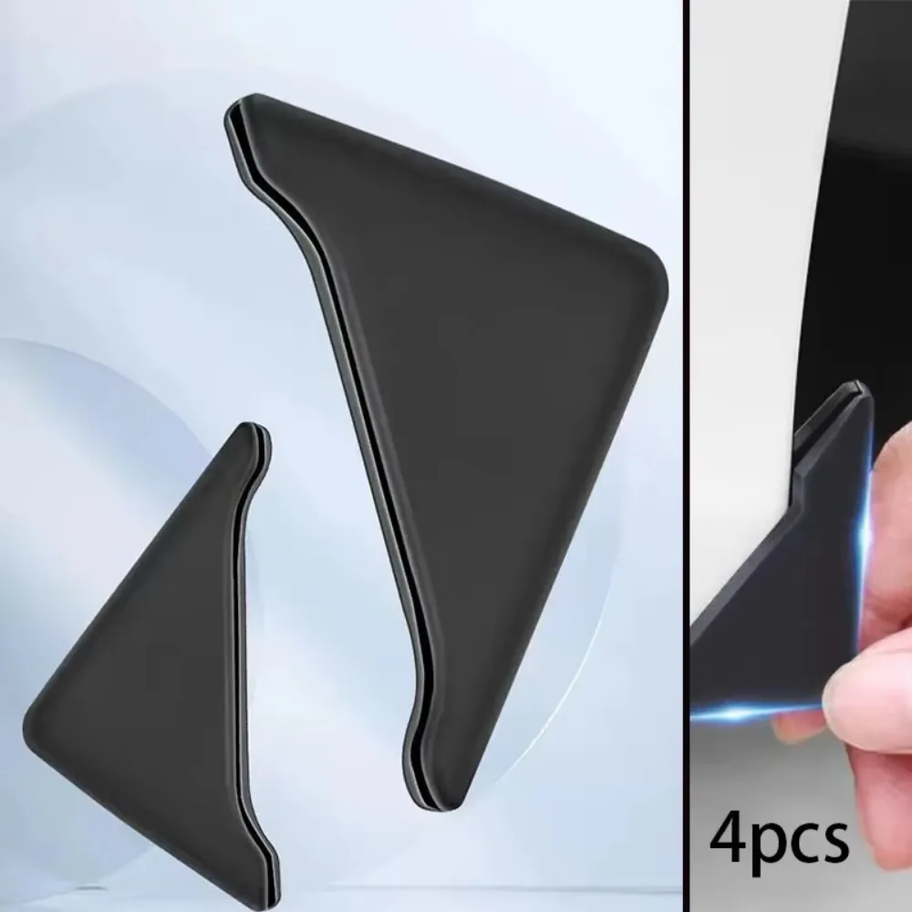 4PCS Silicone Car Door Corner Covers Black Anti Collision Auto Car Door Bumper Door Corner Guard Auto Care Car Exterior Parts