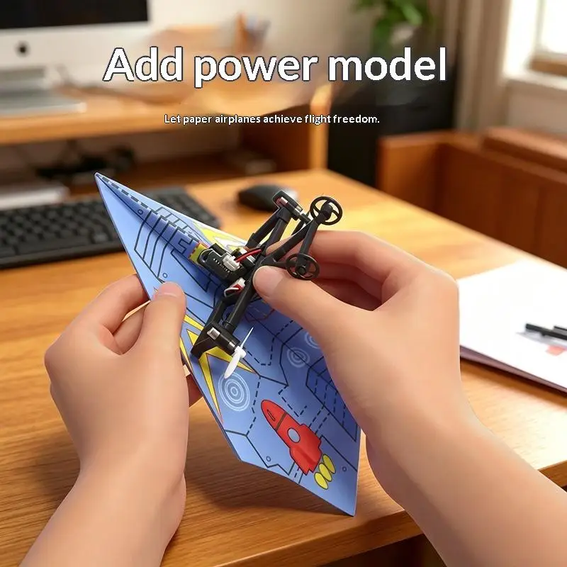 Gyro Stabilizer RC Paper Airplane Kit DIY Remote Control Plane Power Module Portable for Travel Outdoor Entertainment