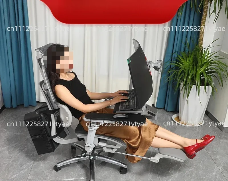 One-piece chair matching notebook bracket desktop adjustable bracket one-click lifting multi-functional office artifact