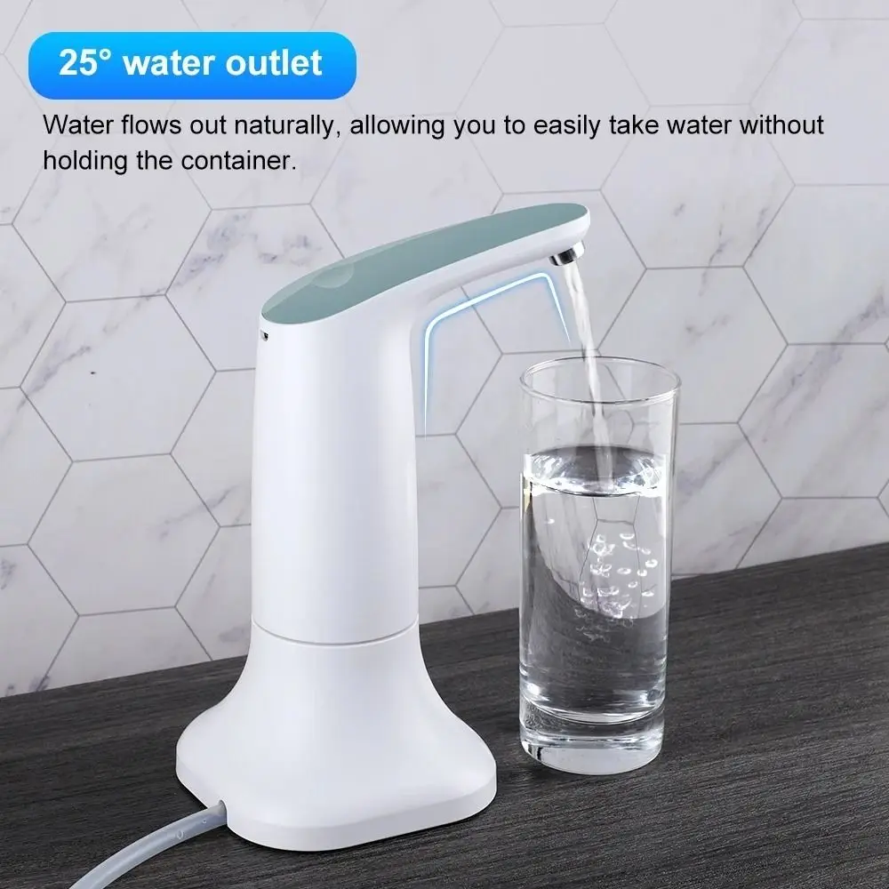 USB Charging Drinking Water Pump With Base Touch Control Water Bottle Dispenser Electric Powered Automatic Operation
