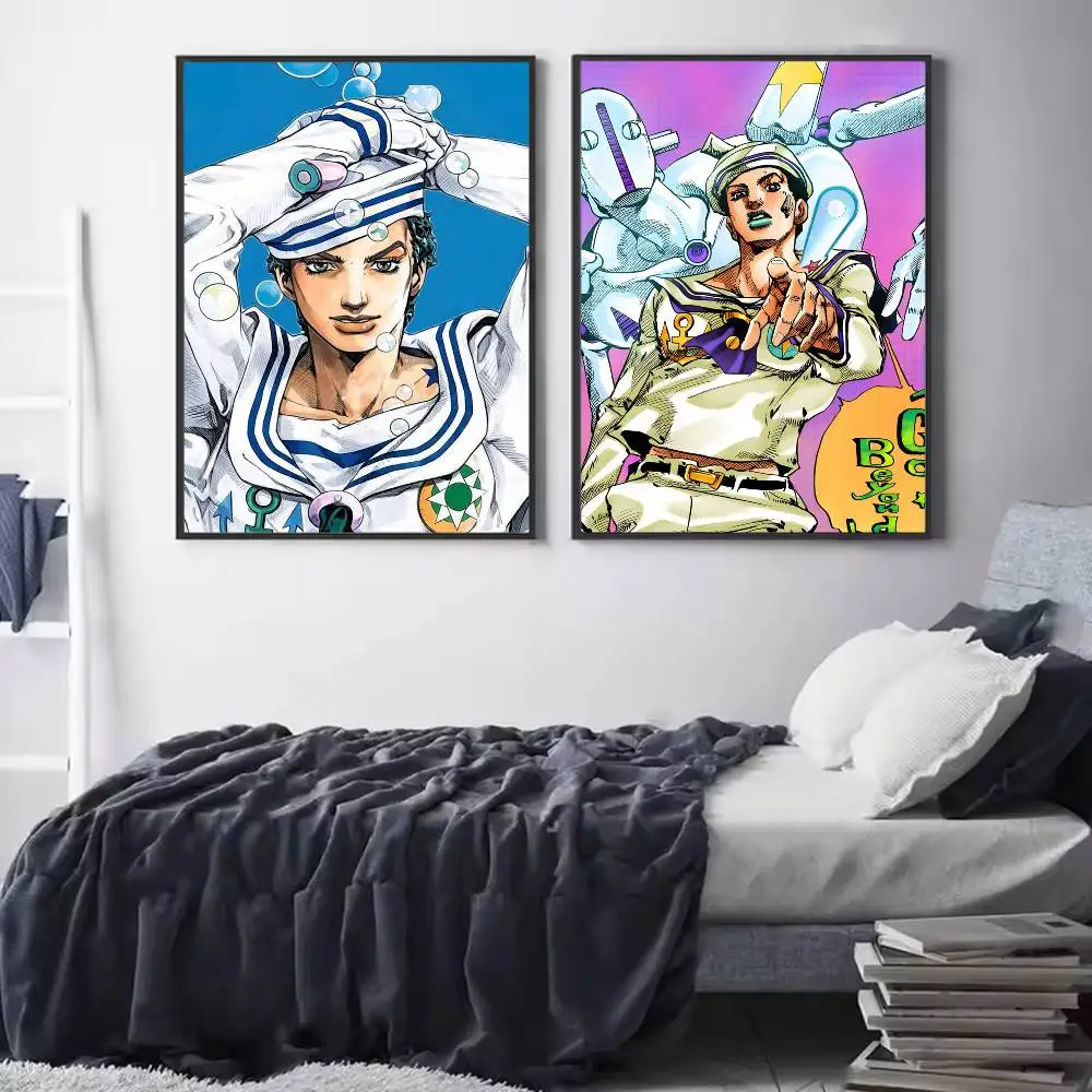 Jojo J-Josuke Higashikata Poster HD Quality Wall Art Retro Posters For Home Room Wall Decor Self Adhesive