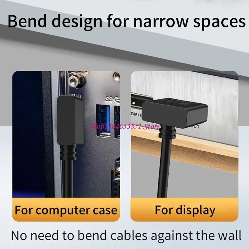 Molded Strain Relief DisplayPort Cable with Male-to-Male Ends, DisplayPort 1.4 Support, and Direct Video Transmission 