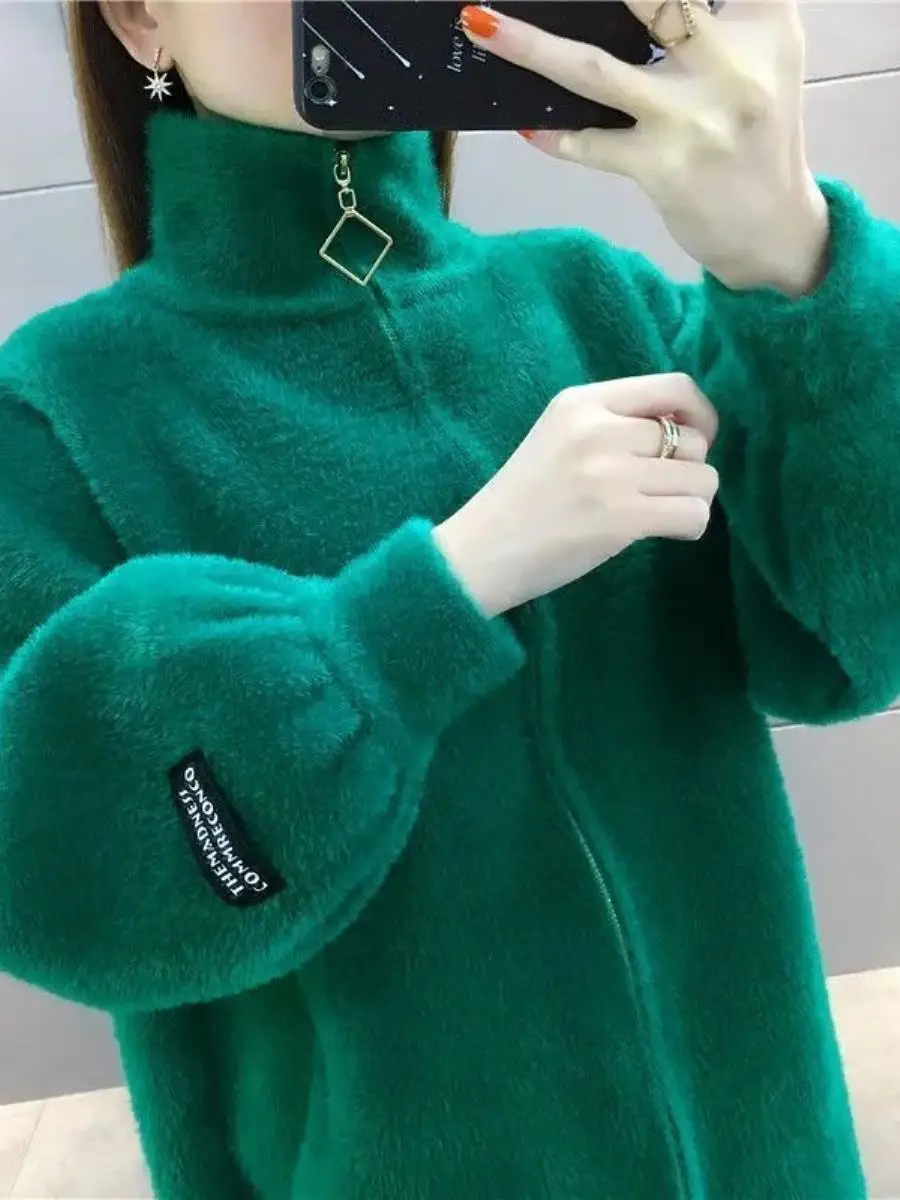 spring-autumn-2025-women's-open-cardigan-knitted-ort-loose-high-collar-lazy-sle-faionable-ear-cover-outerwear