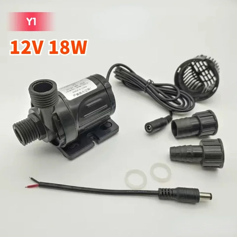 Water Pump 12v High Pressure Ultra Quiet Solar DC 24V Lift 5M 800L/H Brushless Motor Submersible Water Pumps Quick Break Joint