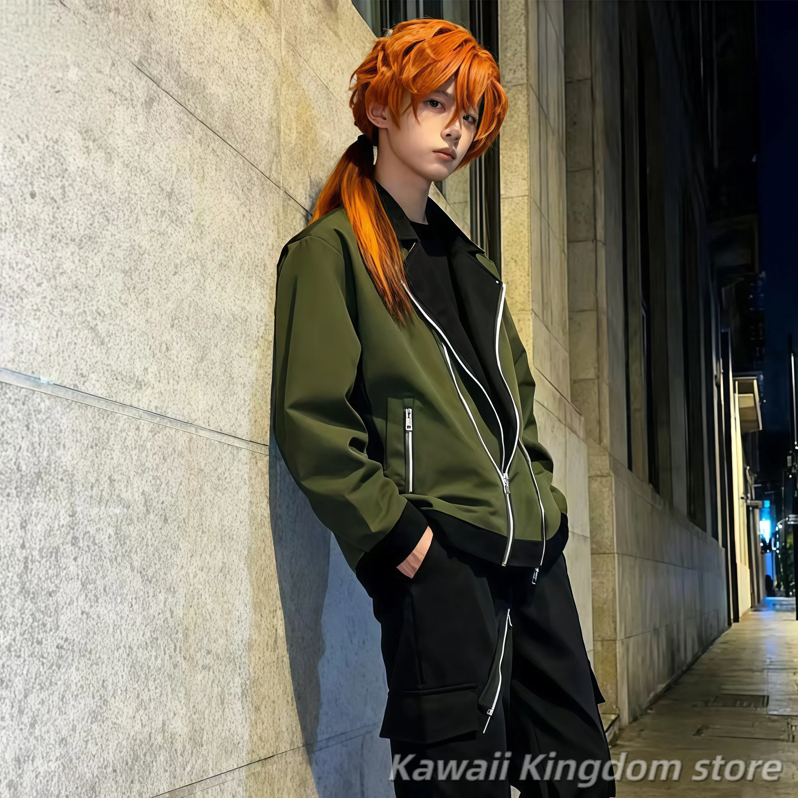 

Куртка с длинными рукавами для косплея Чуи Накахары, унисекс, на молнии, с капюшоном, толстовка, костюм для косплея, подарок для фанатов на Хэллоуин