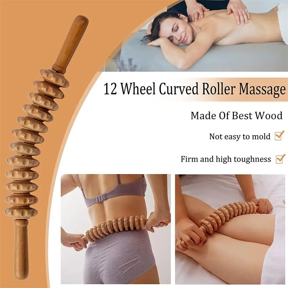 Professional Wooden Maderotherapy Kit Wood Therapy Massage Tools Complete Kit - Anti-cellulite Lymphatic Drainage Muscle Relax