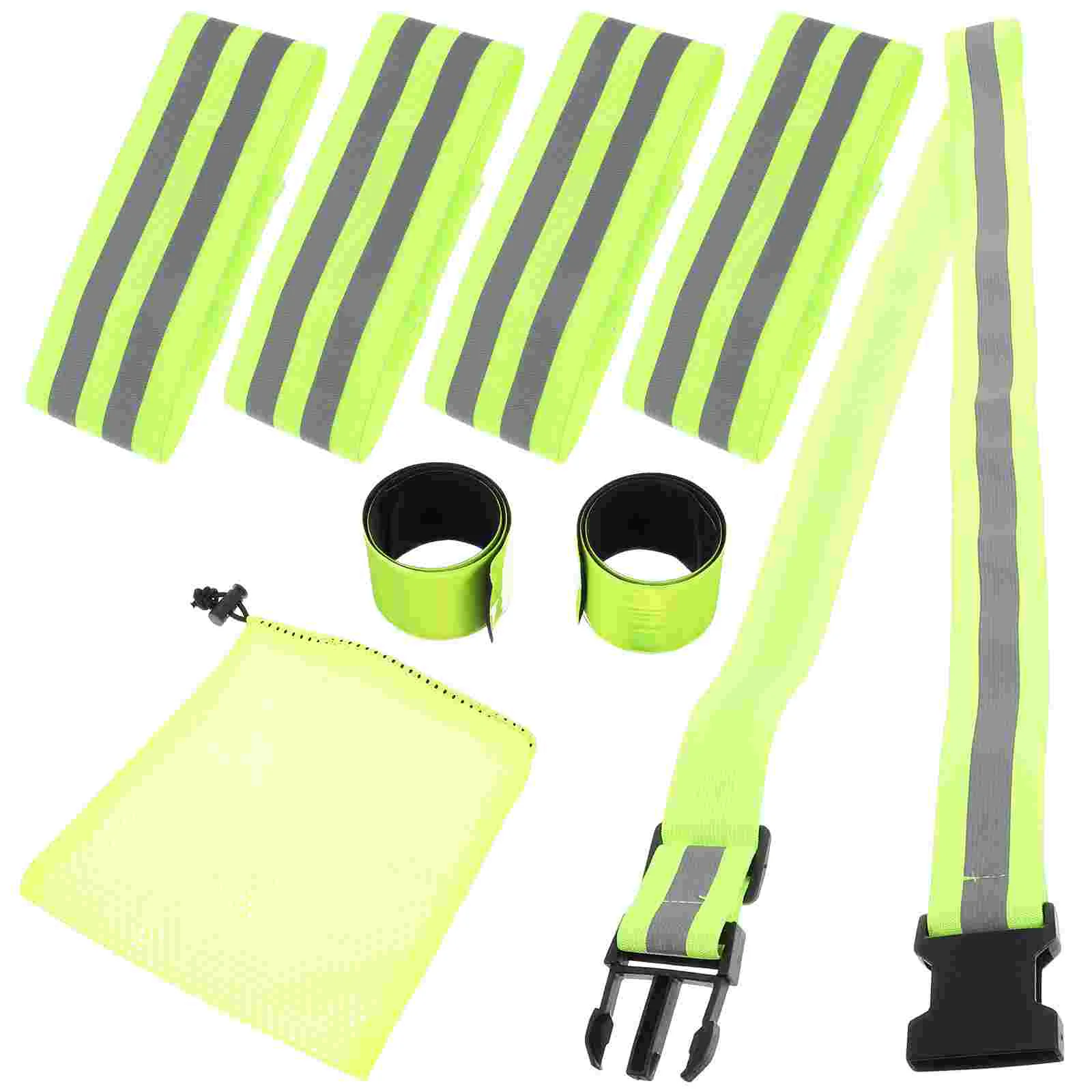 Green Reflective Tape Set High Visibility Band Strips for Clothing Night Riding LED Wrist Running Sports Suit Belt