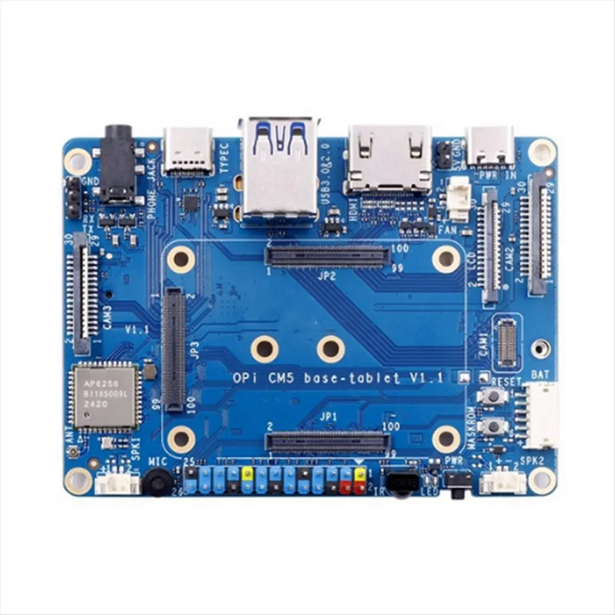 A10I For CM5 Tablet Base Board with WiFi+BT BLE, M.2 M-Key NVME/SATA SSD Support for Compute Module 5
