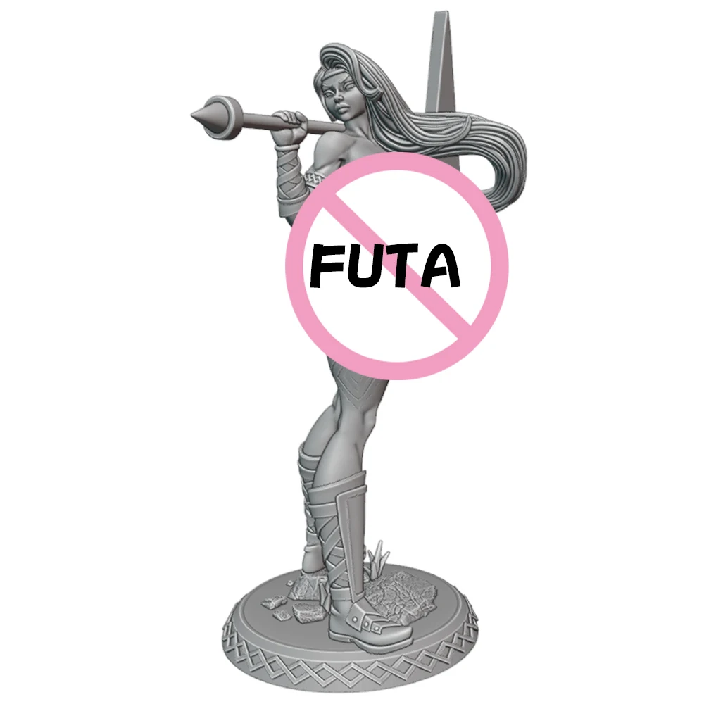 

1/24 3d Printing Model Kit Sexy Axe Warrior Girl NSFW Anime Figure Model Kit DIY Miniature Reduction Statue Unpainted Toys