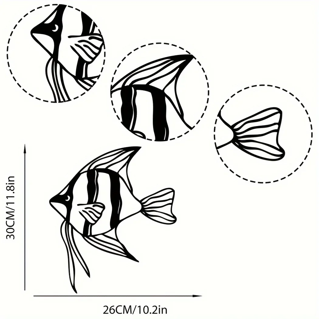 Metall fisch Wandbehang Kunst, Schule des Fisches Wohnkultur, nautische Metall wand verzierung, einzigartige Inneneinrichtung, über Bett kunst