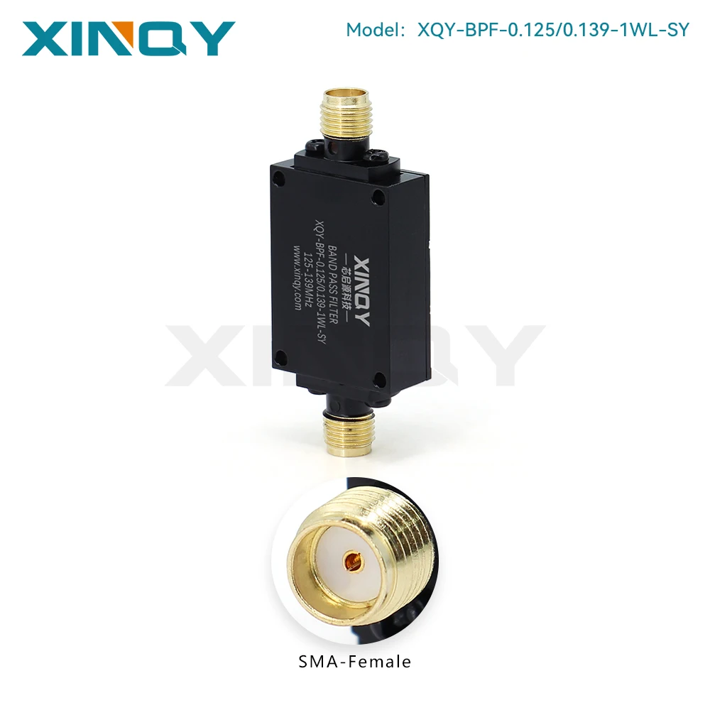 Xinqy Sma Female Bandpass Filter 125-139Mhz Low Frequency Bpf Bandpass Filter Radar System Satellite Communication