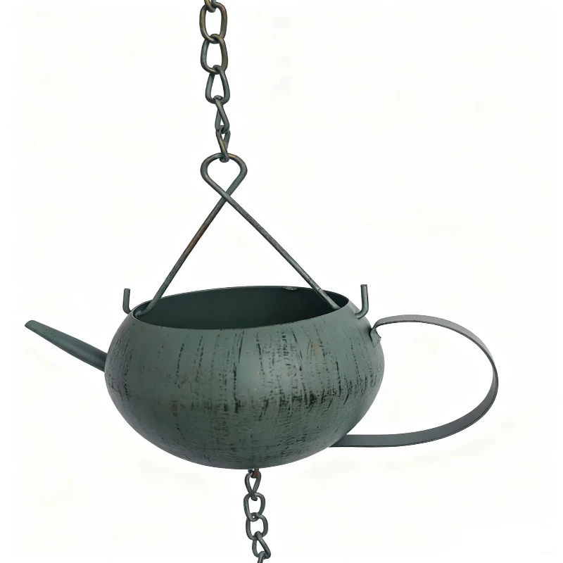 Garden Decorative Kettle Rain Gutter Chain Metal Rain Chain