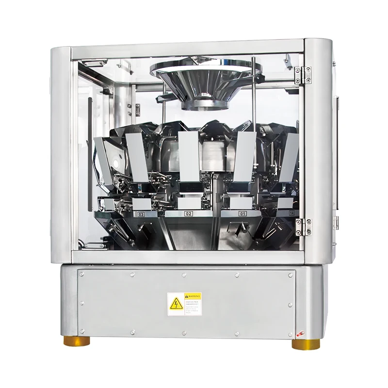 ماكينة وزن أوتوماتيكية متطورة ذات 14 رأسًا ومتعددة الرؤوس عالية الدقة وجسيمات صغيرة وتقطيعها