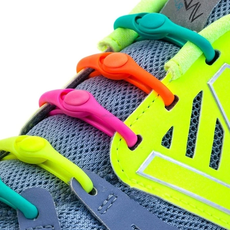 

12Pcs/Lot Silicone Shoelaces Round Elastic Shoe Laces Special No Tie Shoelace for Men Women Lacing Rubber Elastic laces sneakers