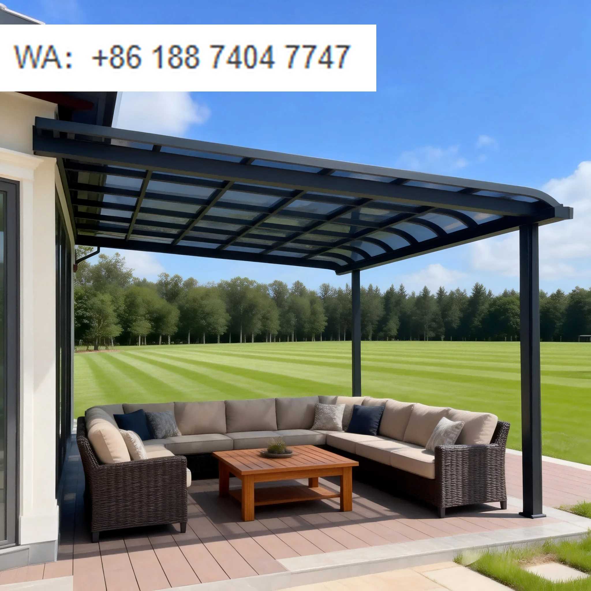 

Windproof Rainproof Outdoor Door Canopy Aluminum UV Protection Garden Patio Balcony Awning Easily Assembly Modern Luxury Canopy