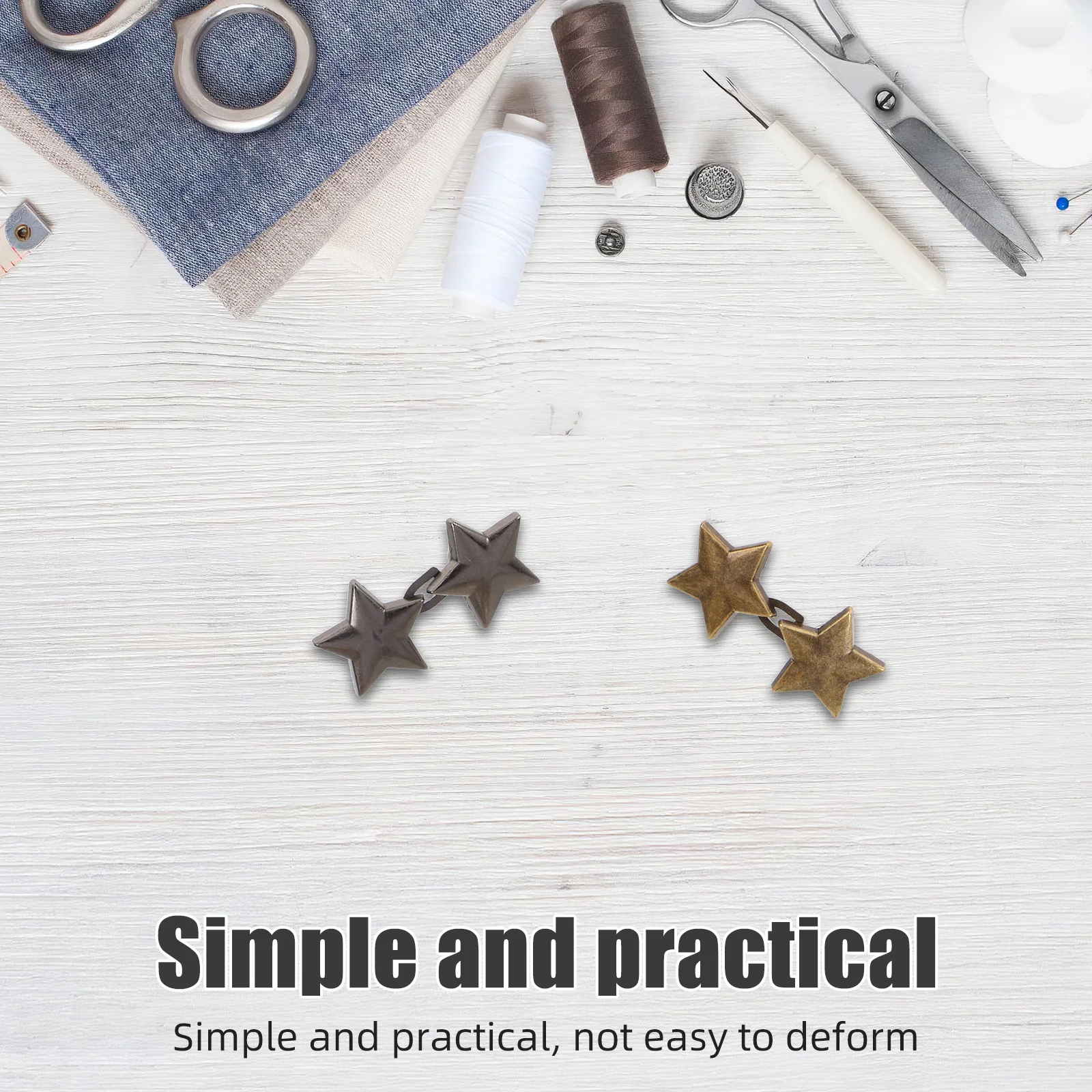 

Pants Waist Tightener Star Shaped Buckles No Sewing Detachable Adjustable Clips For Jeans Trousers Skirts Waistband