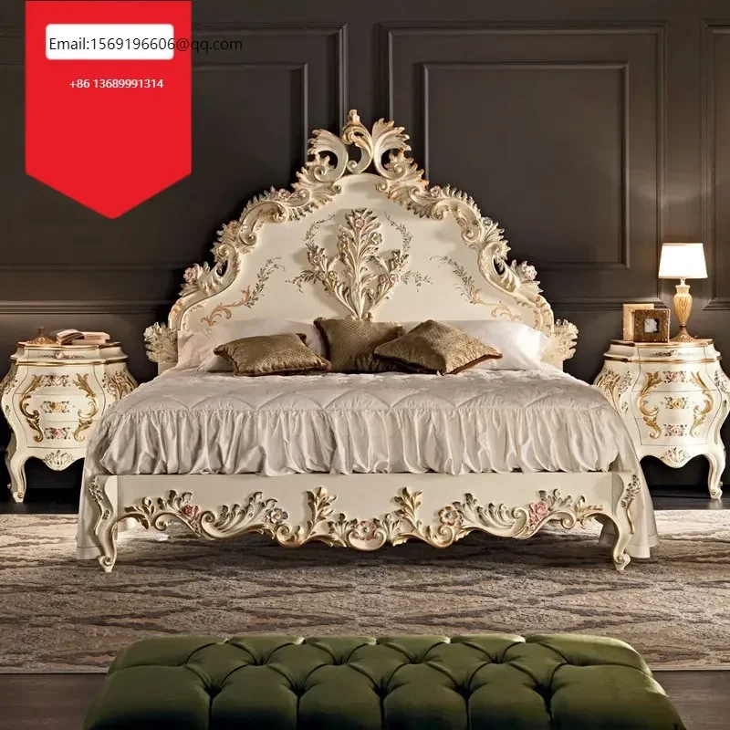 

European double bed luxury wedding Royal Princess Bed noble luxury French Italian master custom made