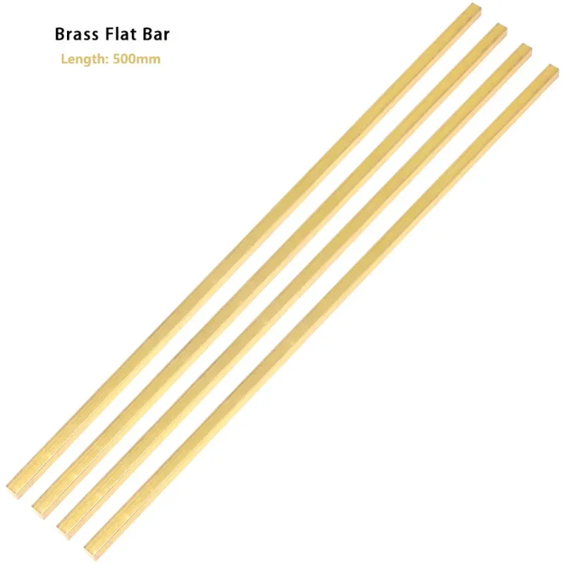 H59 Brass Flat Bar Plate Strip Thicknesses 2mm 3mm 4mm 5mm 6mm 8mm Pure Copper Rectangular Solid Metal Sheet Length 500mm