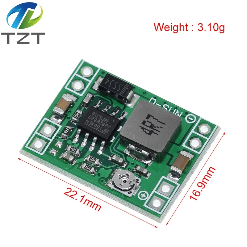 TZT MP1584EN Ultra-small size DC-DC step-down power supply module 3A adjustable step-down module super LM2596  XM1584