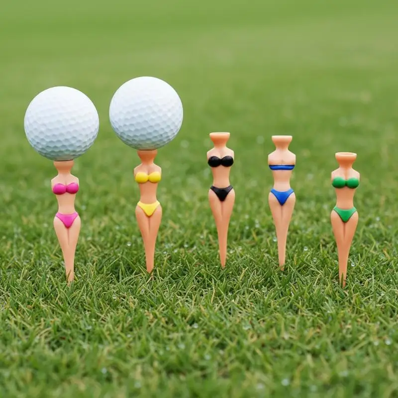 Lustige Bikini-Golftees 5 Stück für Frauen, Golfballhalter, bruchsicher, stabil für Golf-Liebhaber, Training und Wettkampf. – Detail 5