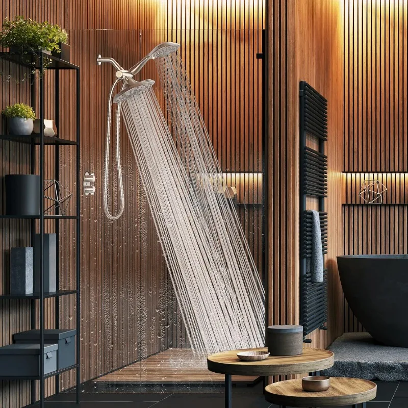 8'' High Pressure 55-Mode Rain Shower Heads with Handheld Spray Combo - Rainfall, Handheld & Dual Mode - Easy Install 3