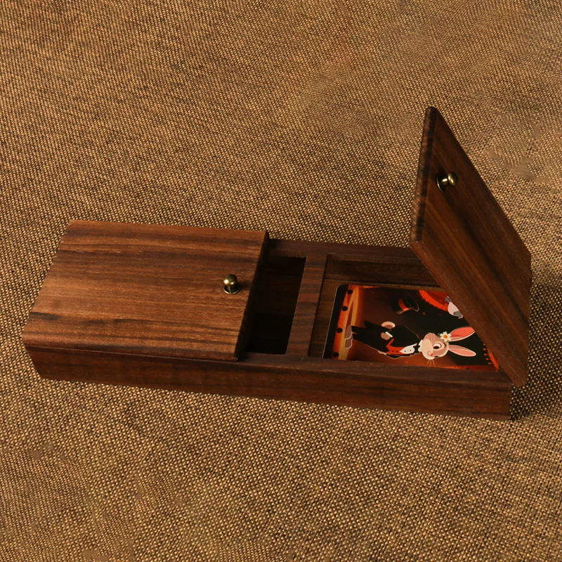 Boîte à cartes coulissante de comédie, boîte à cartes coulissante de comédie, boîte à tirer, accessoire de gros plan à travers les tours de magie, comédie, Poker, disparition, Gimmick