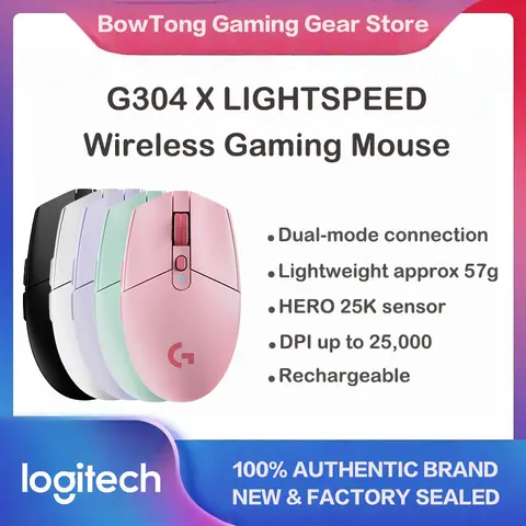 Logitech G304X Wireless Gaming Mouse 57g Lightweight Dual Mode, 6 Programmable Buttons  Long Battery Life for FPS Valorant LOL