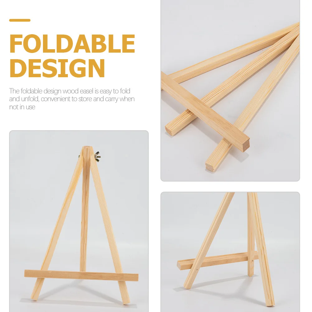 3 قطع من حامل اللوحة الخشبية، حامل عرض سطح المكتب القوي، رف رسم متعدد الأغراض، تصميم قابل للطي للاستخدام المنزلي والمكتب