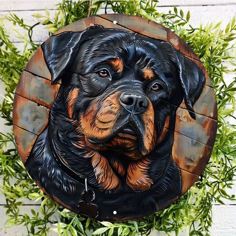 Rottweiler Dog Memorial Aluminum Wall Sign, UV and Scratch Resistant, Outdoor Decor, Decorative Wall Poster, 8x8in, 11.8x11.8in