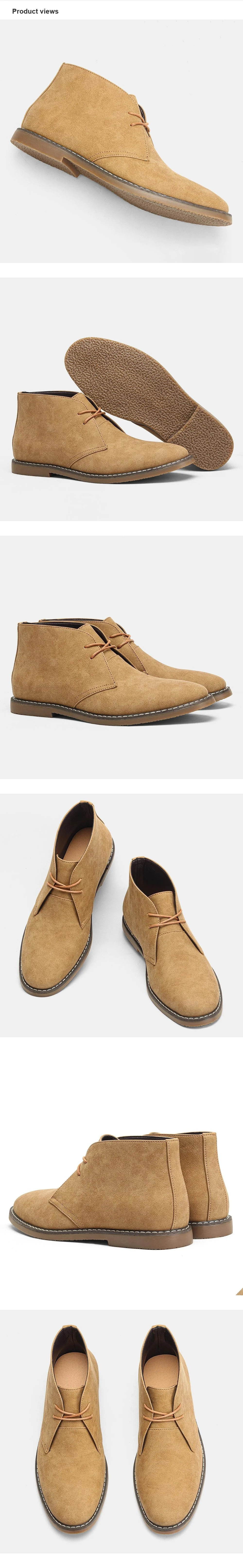 Herrenstiefel Retro Marke 2026 Lässige Bequeme Modische Wüstenstiefel für Männer # KD563 – Detail 2