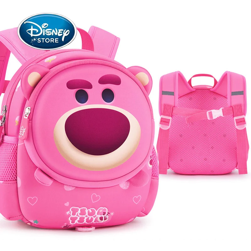 

Disney TSUM TSUM Cute Lotso Backpack For Girl 2-6 Years Anti-Lost Mini Pink Toddler Preschool Backpack Kindergarten Schoolbag