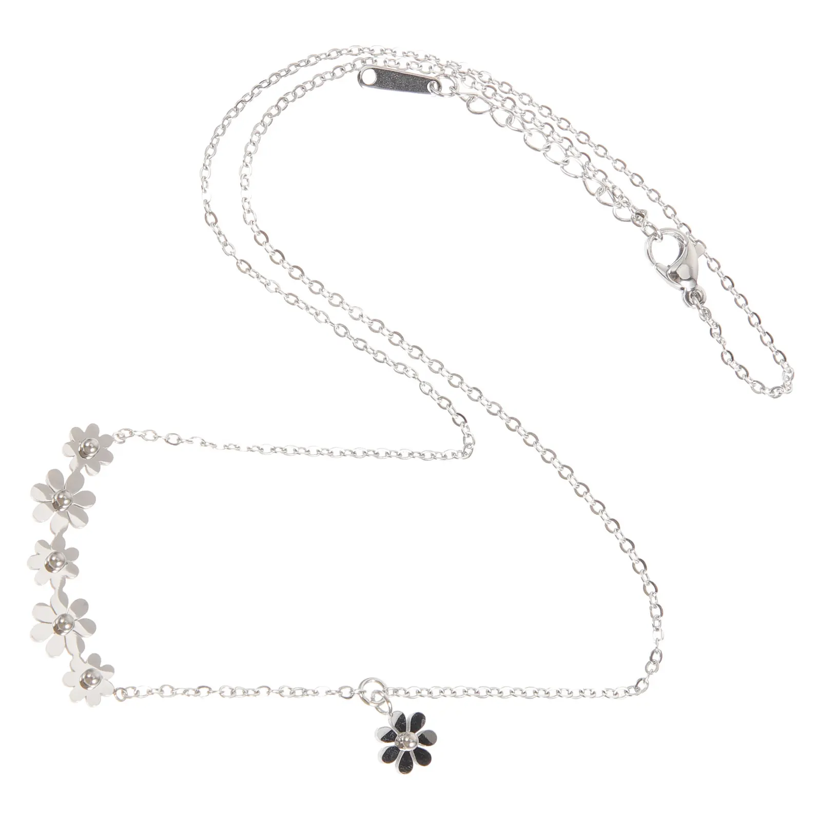 

Flower Pendant Necklace Dainty Chain for Women Girls Daily Party Wear Jewelry Aesthetic Necklace Gift Chain Necklaces for Women