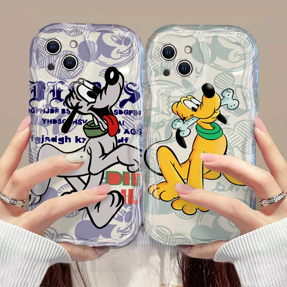 Funny Cute Goofy Goof Pluto 3D Wave Case For iPhone 15 14 13 12 11 Pro Max Mini X XR XSMAX 8 7 6S Plus Soft Silicone Cover