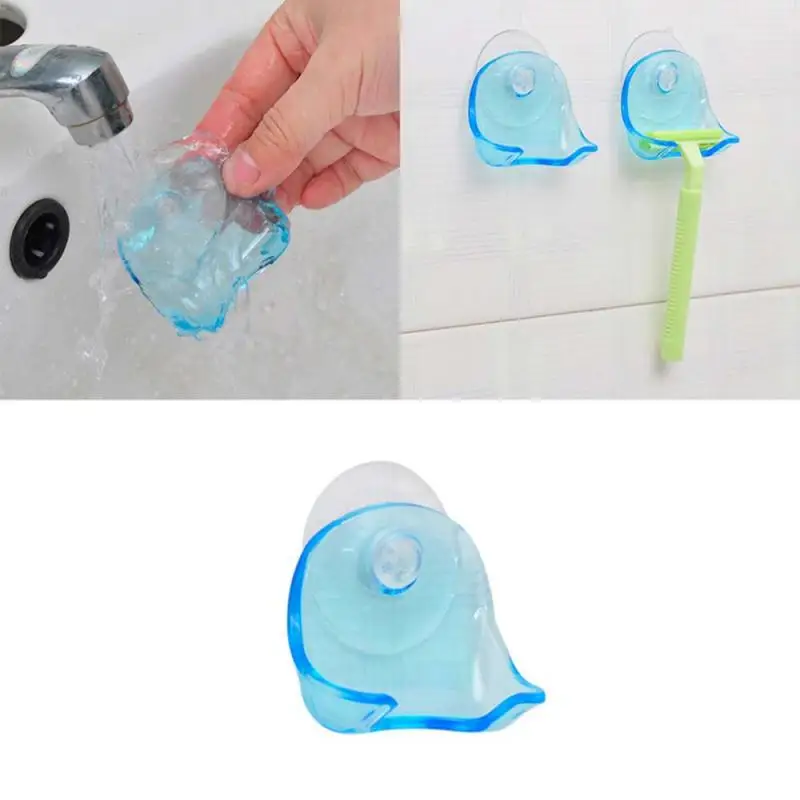 Plastic Shaver Hanging Rack Super Suction Cup Razor Holder Bathroom Product Men Razor Holder Shaver Storage Sucker Wall Hook