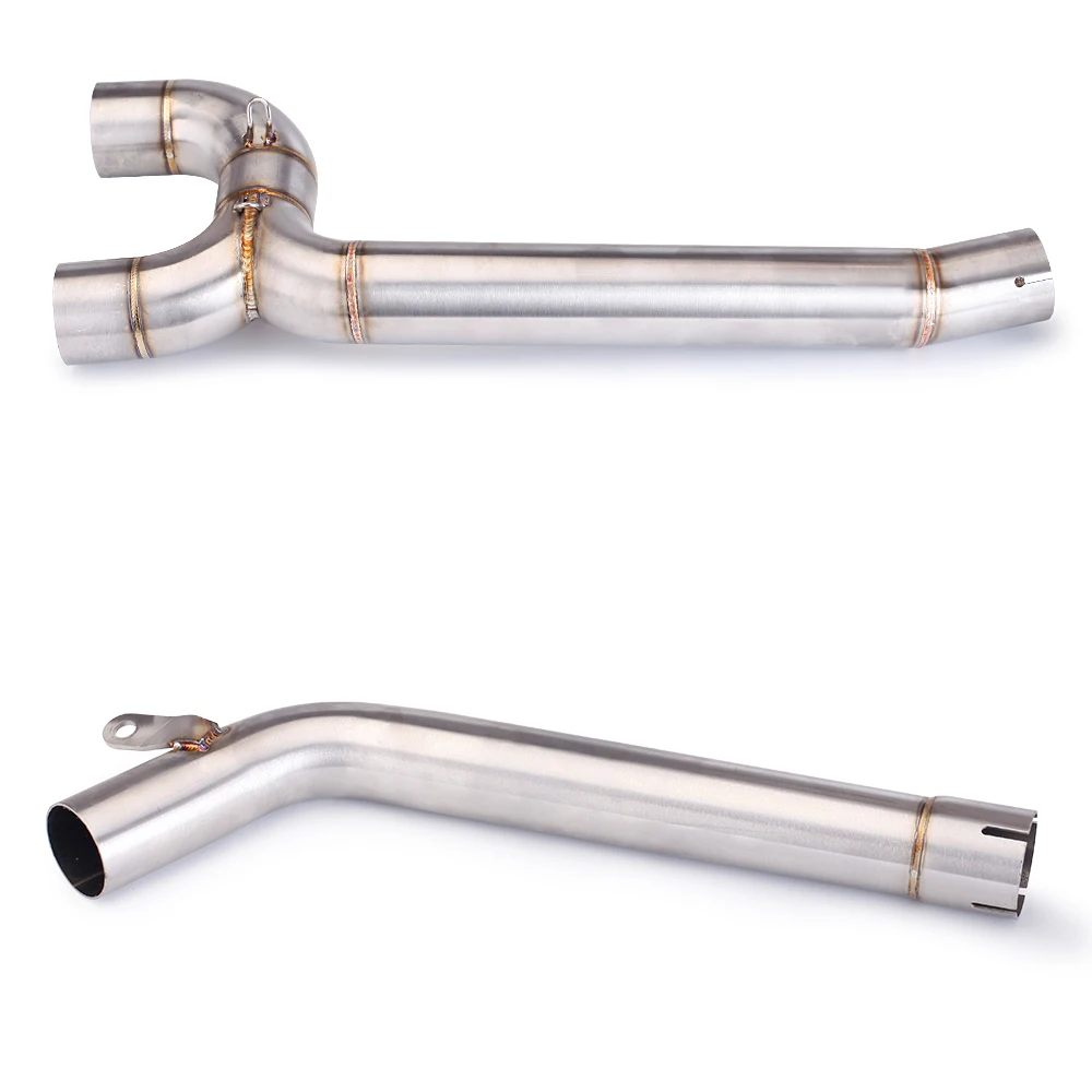 Slip on Link Pipe Motorcycle Exhaust Muffler Connect Stainless Steel Middle Tube For Yamaha FZ6N FZ6S FZ6 S2 Fazer 600 2004-2009 view 5